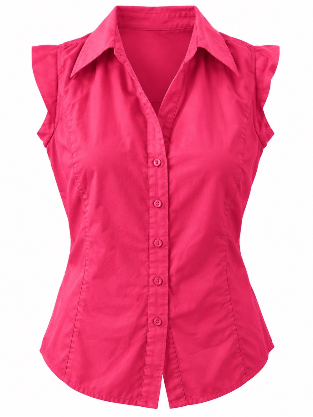 Riders by Lee Pink Sleeveless Button-Up Blouse L